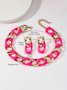 Twist Link Chain Fashionable Jewelry Set