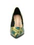 Abstract Print Embossed Wedge Heel Shallow Shoes